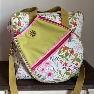 Spartina 449 Green and Pink Floral TENNIS Bag